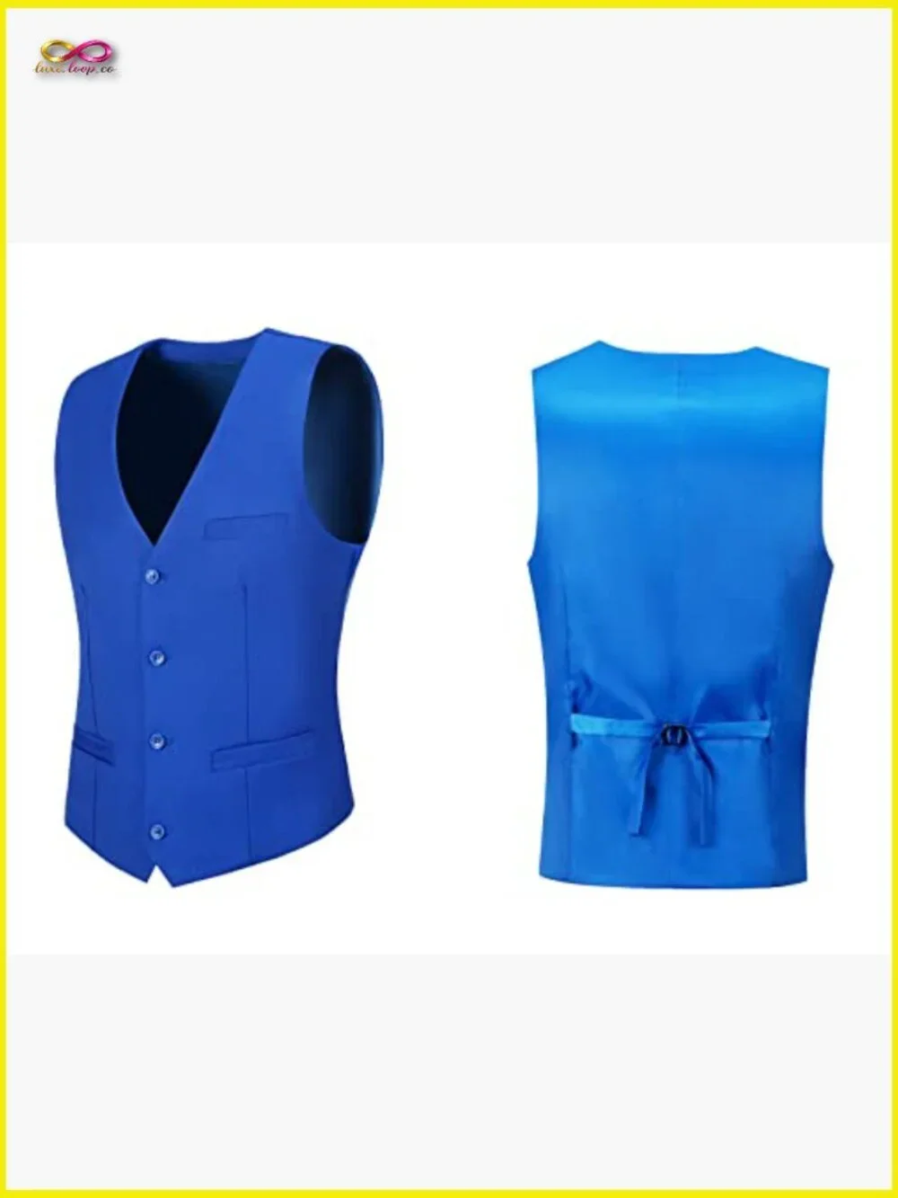 Slim Fit Suit Vest Pants Set Classic Formal Wedding Groomsmen Elegant